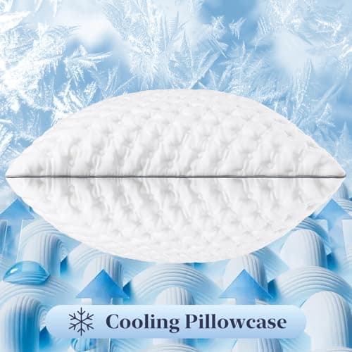 BedStory Pillows Pack of 2 - Shredded Memory Foam Pillow for Neck and Shoulder Pain Relief, Hypoallergenic and Cooling Bed Pillow - 50x75 cm, 1 Pair — view 5