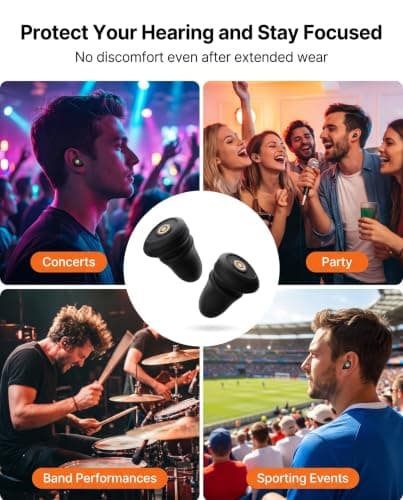 32dB High Fidelity Ear Plugs for Concerts & Noise Reduction Earplugs(S-XL) — view 6