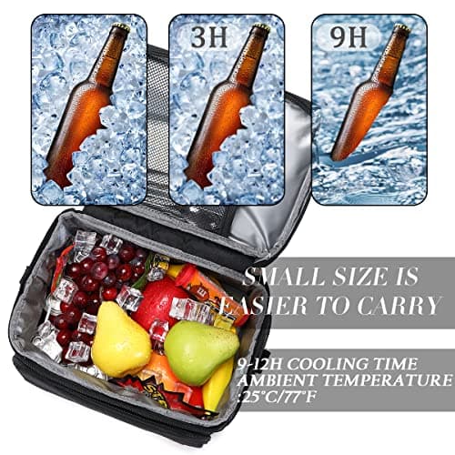 Cooler Bag - Insulated Soft Cooler 24-Can Portable Cooler Beach Bag for Lunch, Grocery, Shopping, Camping & Road Trip, Leakproof Lightweight Soft Side Car Cooler with Adjustable Shoulder Strap,Black — view 5