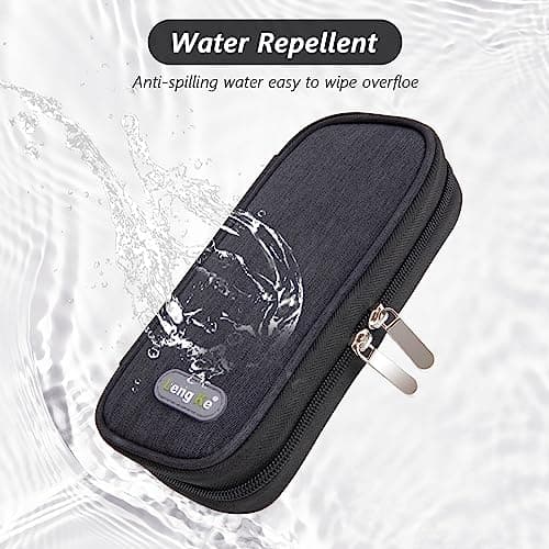 SUNMON Insulin Cooler Travel Case, Compact Medication Organiser Compatible with Wegovy, Mounjaro & GLP-1 Pens, 2 Reusable Ice Packs, Medicine Cool Bag (4-6H Cooling, Black) — view 5