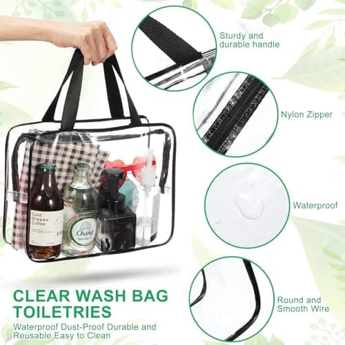 Yixinhe Clear Toiletry Bag for Travel, Large Makeup Wash Bag — view 3