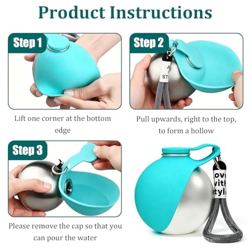 2 in 1 Portable Dog Water Bottle, Dog Water Bottles for Walking — view 6