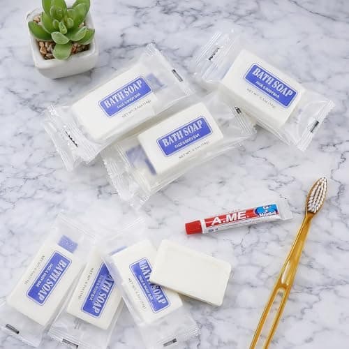 100Sets Personal Hygiene Kit, Disposable Toothbrushes with Toothpaste, Soap — view 4
