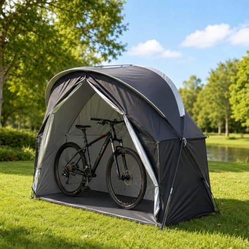 BREEZENEST Transparent Camping Tent, Portable Bubble Shelter with Zipper, Lightweight Outdoor Tent for Camping, Fishing & Cycling (Black) — view 4
