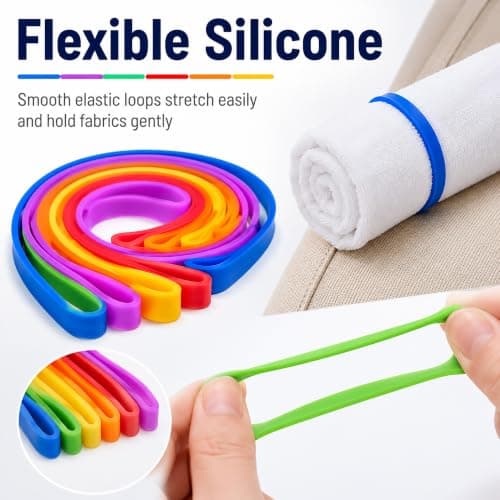 ZAYSY 6 Pcs Silicone Towel Bands for Sun Loungers - Beach and Cruise Chairs — view 4
