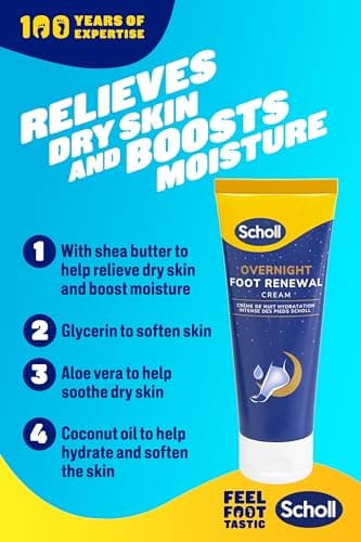 Scholl Overnight Renewal Kit, Footcare Cream 60 ml, Reusable Gel Heel Sleeves 1 Pair - Moisturise Dry Feet, Visible Results in 1 Night, Contains 5% Urea and Shea Butter, Podiatrist Approved — view 5