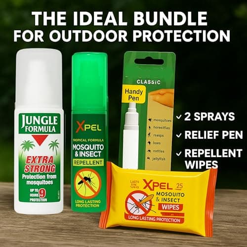 Mosquito Repellent Kit, 1 x XPELMosquito & Insect Repellent, 1x Jungle Formula Spray, 1x XPELMosquito Wipes 1x Bite Handy Pen 14ml | 4 Pack Travel kit, Quick Insect Bite Relief & Sting Swelling — view 3