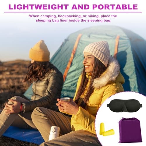 Sleeping Bag Liners Camping Sheets, Travel Sheet Hostels, 75× 210cm — view 5