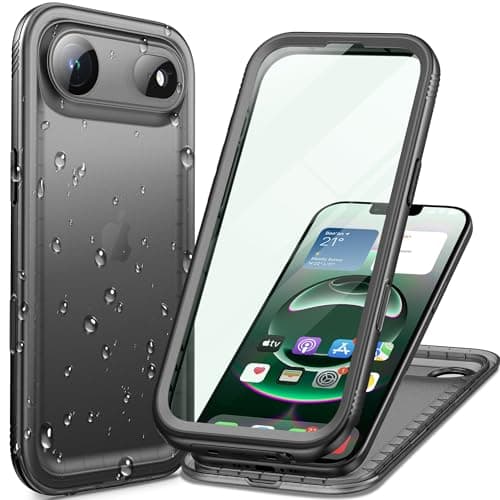 Cozycase TOP Full Waterproof 360 Military Case for iPhone Air, Black