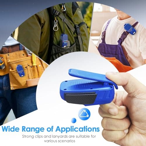 Wearable Bluetooth Speaker, Clip-On Portable Speaker with Built-in Mics Hands-Free Music and Calls for Hiking/Biking, Portable Bluetooth Speakers with LED Light, 15H Battery Life Speakers(Blue) — view 6