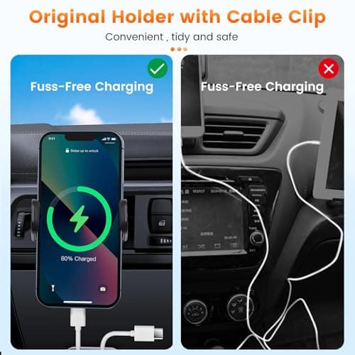Wesafrae Air Vent Mount Solar-Powered Car Phone Holder-Eco-Friendly Design, Intelligent Charging, Navigation-Ready — view 2