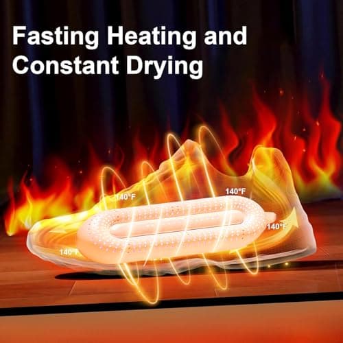 Electric Shoe Dryer, Boot Warmer, Portable Footwear Dryer Machine, 4/8/12 Timer, For Shoes, Ski Boots, Gloves, Socks, Ideal for Winter, Rainy Days, Travel, UK Plug — view 5