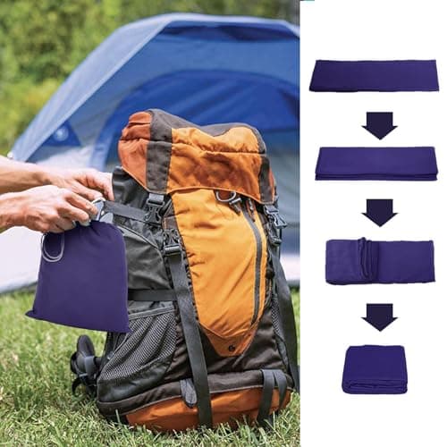 Plliocse Sleeping Bag Liner Travel Sheet Sleeping Bag, Double Size 160 x 210 cm Sleeping Bags Liners with Pillow Pockets for Adults, Travel, Hotels, Business Trip, Camping (Navy Blue, 160cm x 210 cm) — view 4
