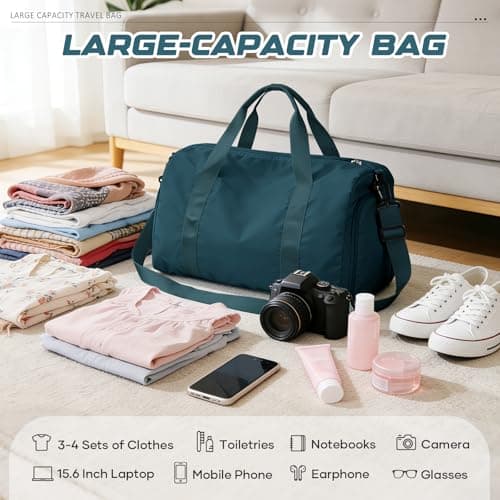 WEPLAN Gym Bag Womens Men Sports Duffle Bag Travel Duffel Bags Weekend — view 4
