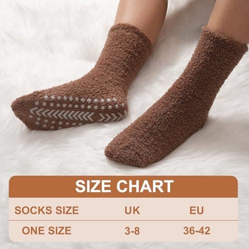 Caldodo Women's Fluffy Slipper Socks, Winter Warm Bed Socks for Ladies — view 6