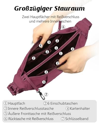 Crossbody Bag for Women Anti-theft Crescent Shoulder Bag Purse Hobo Bag — view 4