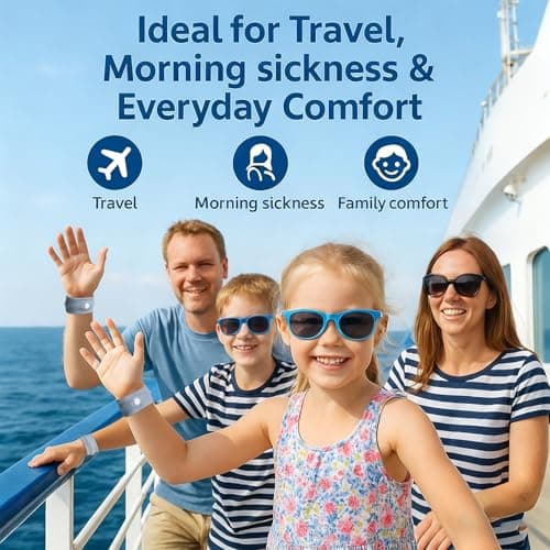 CEYOME Travel Sickness Bands, 2 Pairs Grey Motion Sickness Bands — view 5