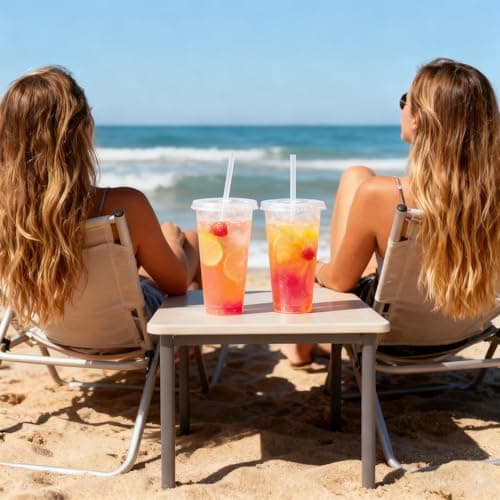12 Pack 710ml Reusable Plastic Cups with Lid Straws Letter Stickers Brushes — view 3