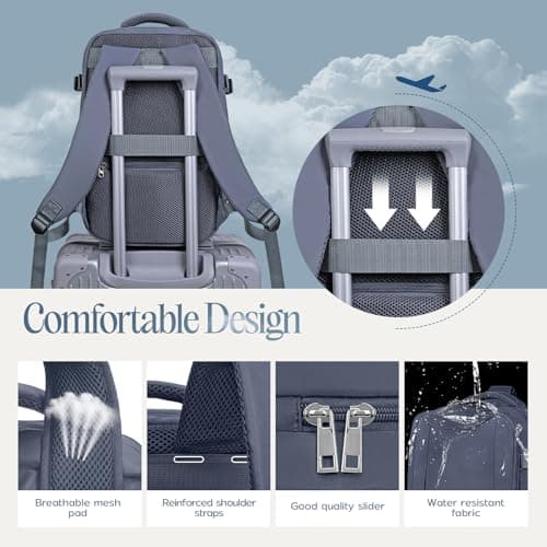 Xkdoai for Ryanair Cabin Bags 40x30x20,Backpack with TSA Approved Clear Bag — view 6