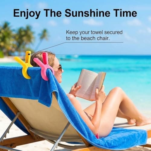 8 PCS Large Beach Towel Clips for Sun Loungers — view 6