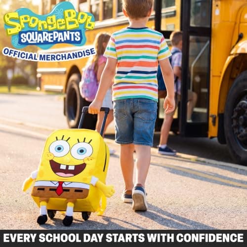 Get Trend Spongebob Squarepants Boys 3D Trolley Bag for Travel & School — view 2