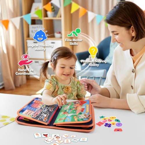 ZOOI Busy Book Busy Board Montessori Toys for 1 2 3 Year Old, Toddler Toys — view 3