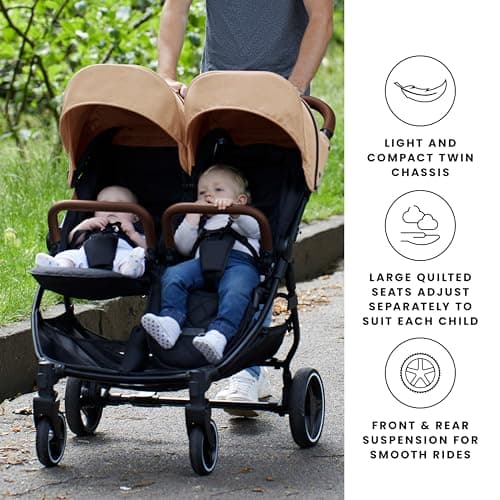 Ickle Bubba Venus Double Buggy, Biscuit, Suitable from Birth — view 5