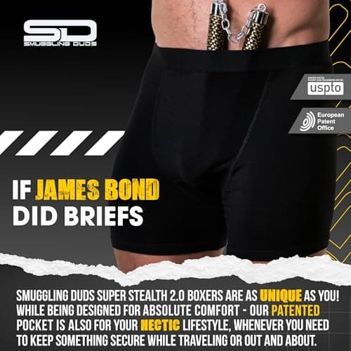 Smuggling Duds Boxer Brief Shorts - Anti Theft, Pickpocket Proof, Travel Pocket Underwear — view 3