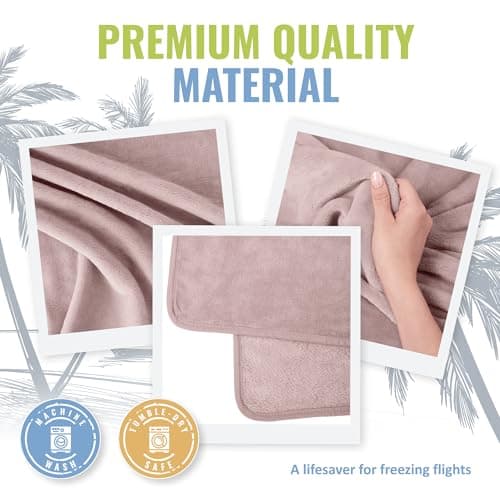 BOACAY Soft & Warm Travel Blanket for Aeroplane & Car - Essential for Long Flights for Women, Men, Children - Compact Pillow with Luggage Sleeve & Backpack Clip — view 5