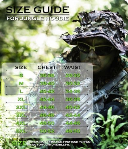 Men's Jungle Army Military Style Camouflage T-Shirt Real Tree Camo Print Hunting Hiking Camping Gym Running Sportswear Long Short Sleeveless Top Summer Vest (XXL, Full Sleeve) — view 6