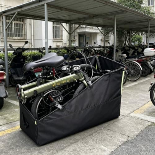 Folding Cycle Transport Box Bike Travel Bag,Large, Without Wheel,80X55X45CM — view 5