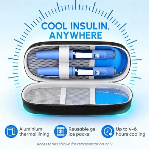 Adamson Insulin Cooler Case with 2 Ice Packs – Insulin Travel Case for Insulin Pens & Medication – Compact Diabetes Travel Cooler Bag for Insulin Pens and Medical Accessories — view 2