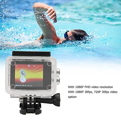 Denash 1080 FHD Action Camera, 131ft Waterproof Sports DV Camera 2.0 Inch HD Color Screen Underwater Camcorder Digital Video Camera 140 Degree Wide Angle Gifts — view 4