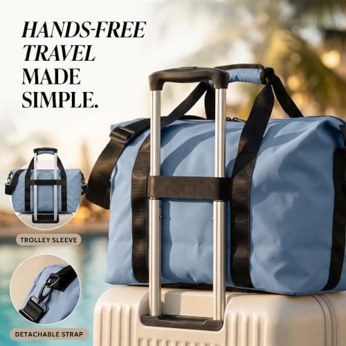 LUGG Jetset 5 Piece Luggage Set, 20/24/28 Inch ABS Hard Shell Suitcases with TSA Locks, Durable 230D Twill Fabric Waterproof Expandable Duffle & Toiletry Bag, Cabin & Checked Baggage Travel Set — view 3