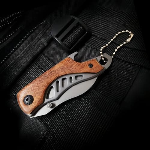 Folding Multitool Tool, Wooden Handle Box Opener with Bottle Opener for Ideal Pocket Tool for Camping, DIY Activities, Hiking - Gift Men — view 5