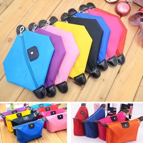 4pcs Kids Toiletry Wash Bag Travel Solid Color Waterproof Dumpling Shape Make Up Organisers Convenient Women Girls — view 6