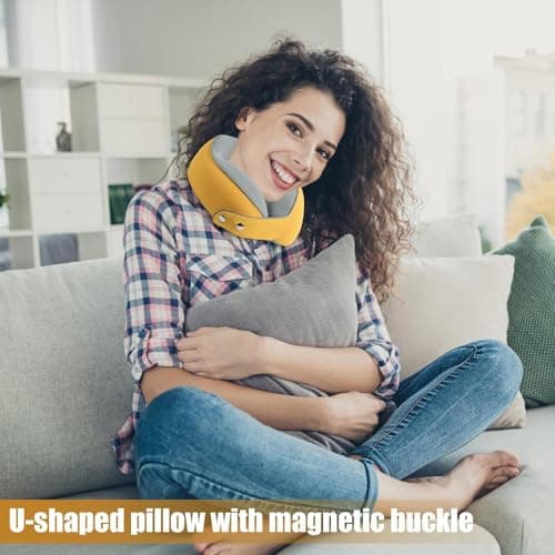 Memory Foam Travel Pillow Magnetic Buckle Sleep Masque — view 3