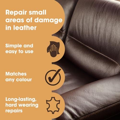 Furniture Clinic Complete Leather Repair Kit (Cream) | For Sofas, Car Seats, Furniture, Chairs of Leather - Patch, fill and touch up scratches, tears and other damaged areas — view 2