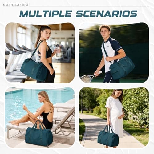 WEPLAN Gym Bag Womens Men Sports Duffle Bag Travel Duffel Bags Weekend — view 6