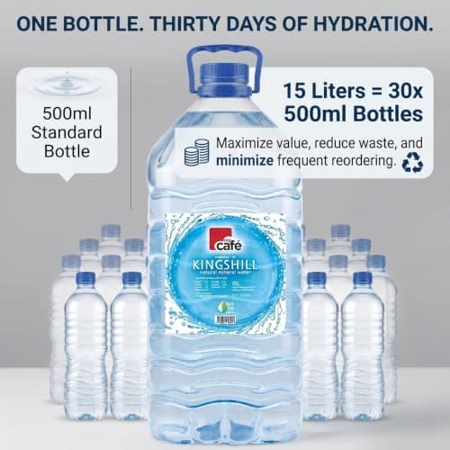 CPD My Cafe Kingshill 15L Natural Mineral Water | Bulk Bottled Water for Home & Office Water Dispenser | Pure Scottish Still Water Container for Water Cooler| Eco-Friendly Premium Hydration — view 5