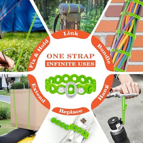 Brolena Modular Straps (4-Pack), Flexible Multi-Tool, Gear Strap for Outdoor Adventure, Survival, Camping, Travel, EDC — view 2