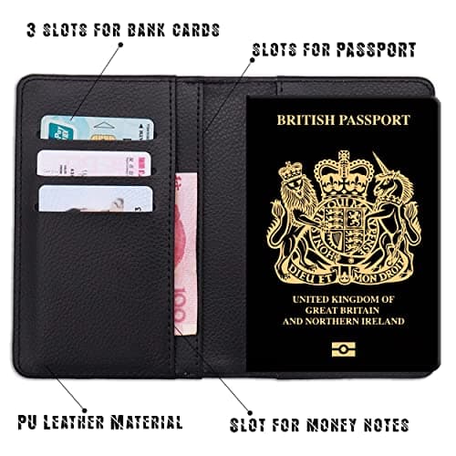Unique Gifts House Ltd Personalised Photo Passport Cover Holder, Custom Passport Wallet, Any Photo Printed — view 2