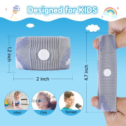 MEIYYJ Travel Sickness Bands Cruise Accessories Must Haves Sickness Bands for Children Gifts for Sea Sickness Wristbands Travel Sickness Kids Wristbands Cruise & Sea Travel Essentials-Camo Blue/Gray — view 2
