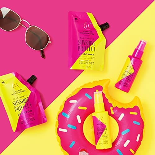 Charles Worthington Sunshine Protect Shampoo Takeaway, Travel Size, Moringa Seed Oil and UV filters, Salon Shampoo for Women for Sun Protection, 75ml — view 3