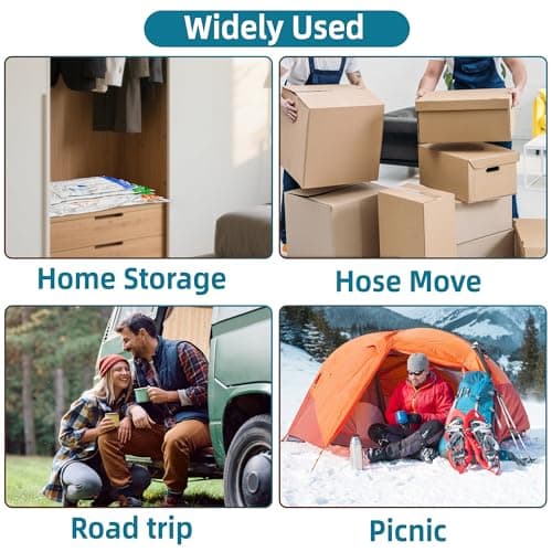 STORAGE MASTER Space Saver Bags for Travel and Home Reusable, 20 Pack Vacuum Storage Bags Save 80% More Storage Space, with Electric Air Pump — view 6