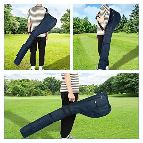 Number-one Golf Club Bag, Portable Foldable Golf Club Travel Bag for 8-10 Golf Clubs, Waterproof Mini Carry Golf Bags for Women, Men (Blue) — view 6