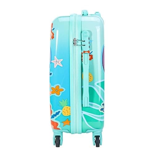 Kids Hard Shell Stitch Trolley Suitcase 57 x 39 x 22cm | Lightweight Children's Travel Luggage Case | Durable Cabin Style Rolling Suitcase | 10kg Capacity Travel Bag for Boys & Girls — view 6