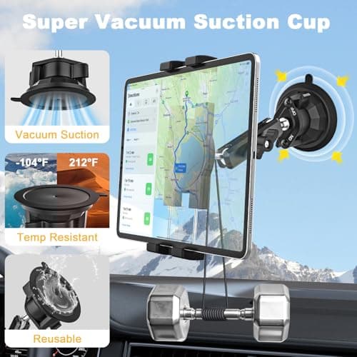 Ultra-Durable Car Tablet Mount with Powerful Suction Cup for 4-13" Device — view 3