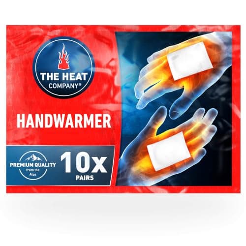 THE HEAT COMPANY Handwarmers - 10 Pairs - EXTRA WARM - Hand Heat Pads - 12 Hours Warm Hands - Instant Heat - Air Activated - Purely Natural