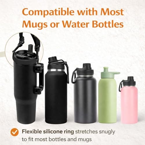 ApexPine Adjustable Water Bottle Carrier Strap for Hiking Travel — view 6